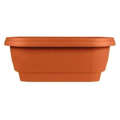 Terracotta Terra Living 4"/6" Deck Rail Planter, 24"