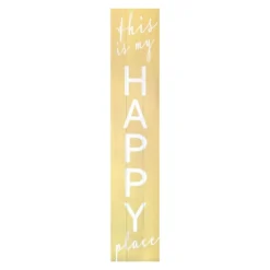 This Is My Happy Place Wooden Outdoor Wall Sign, 12x60