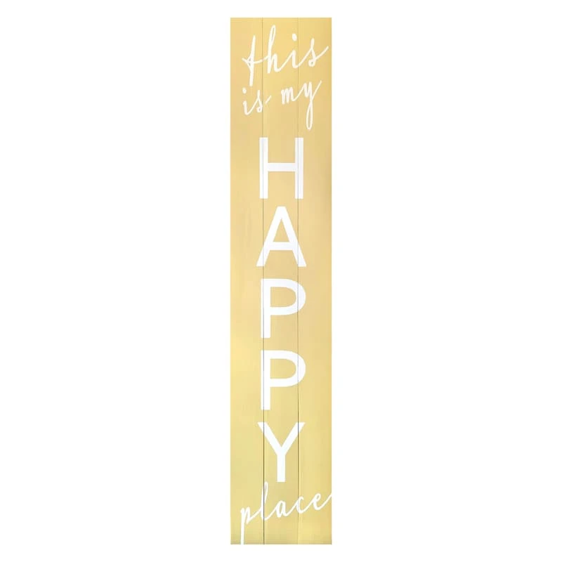 This Is My Happy Place Wooden Outdoor Wall Sign, 12x60 1 This Is My Happy Place Wooden Outdoor Wall Sign, 12x60