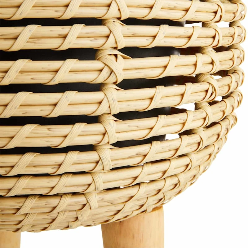 Tracey Boyd Brown Polyrattan Plant Stand, 16.9" 2 Tracey Boyd Brown Polyrattan Plant Stand, 16.9" - Image 2