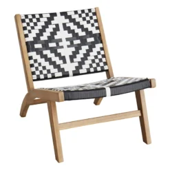 Tracey Boyd Maya Black & White Armless Outdoor Chair