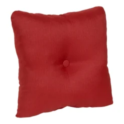 Tristin Cherry Red Outdoor Tufted Back Cushion