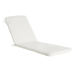 Tristin Heather White Basic Outdoor Chaise Lounge Cushion