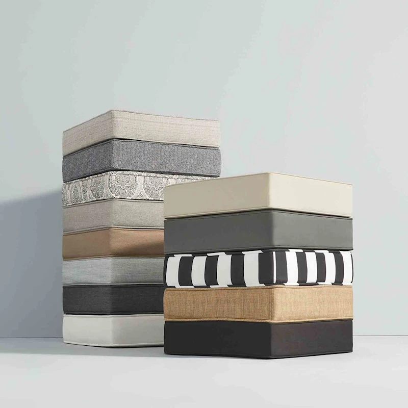 Tristin Heather White Premium Gusseted Outdoor Deep Seat Cushion 3 Tristin Heather White Premium Gusseted Outdoor Deep Seat Cushion - Image 3