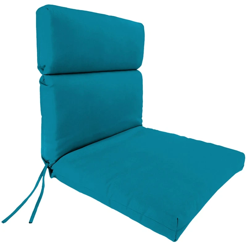 Turquoise Canvas Outdoor Hinged Chair Cushion 1 Turquoise Canvas Outdoor Hinged Chair Cushion