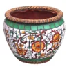 Tuscan Mosaic Tile Ceramic Planter, 7.5"