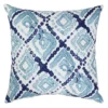 Ty Pennington Canal Blue Shibori Diamond Outdoor Throw Pillow, 16"