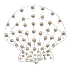 Ty Pennington Wooden Beaded Shell Outdoor Wall Decor, 13"