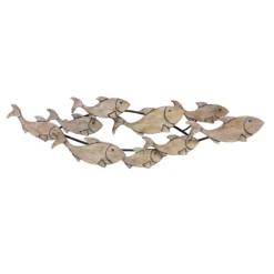 Ty Pennington Wooden Fish Outdoor Wall Decor, 36.5x10.8