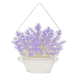 Welcome Flowers Outdoor Wall Decor, 12"