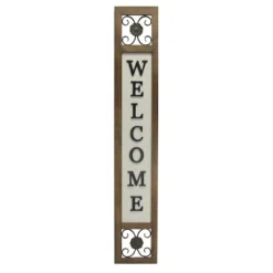 Welcome Wooden Outdoor Porch Leaner Sign