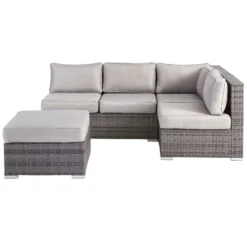 Weston II Oversized All-Weather Wicker Outdoor Ottoman -Outdoor Corner Shop weston ii oversized all weather wicker outdoor ottoman 2