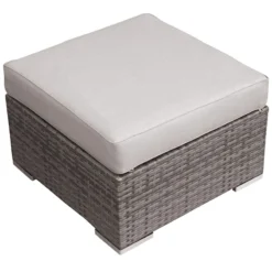 Weston II Oversized All-Weather Wicker Outdoor Ottoman