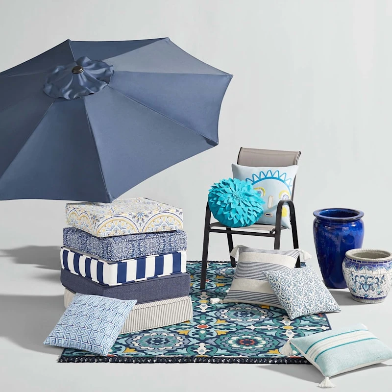 Wheaton Midnight Blue Premium Gusseted Outdoor Deep Seat Cushion 2 Wheaton Midnight Blue Premium Gusseted Outdoor Deep Seat Cushion - Image 2