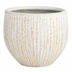 White Bark Concrete Planter, 15.5"