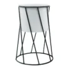 White & Black Metal Plant Stand, 7.5x11