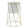 White & Gold Metal Plant Stand, 7x11