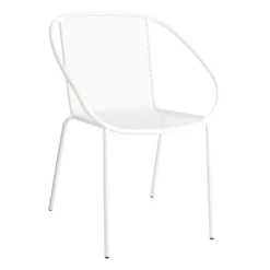 White Mesh Outdoor Bistro Chair