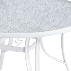 White Steel Round Table, 42" 13 White Steel Round Table, 42" -Outdoor Corner Shop white steel round table 42 5