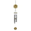 Wood Sun Face Wind Chime, 34"