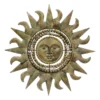 Wooden Beaded Metal Sun Face Outdoor Wall Decor, 25"