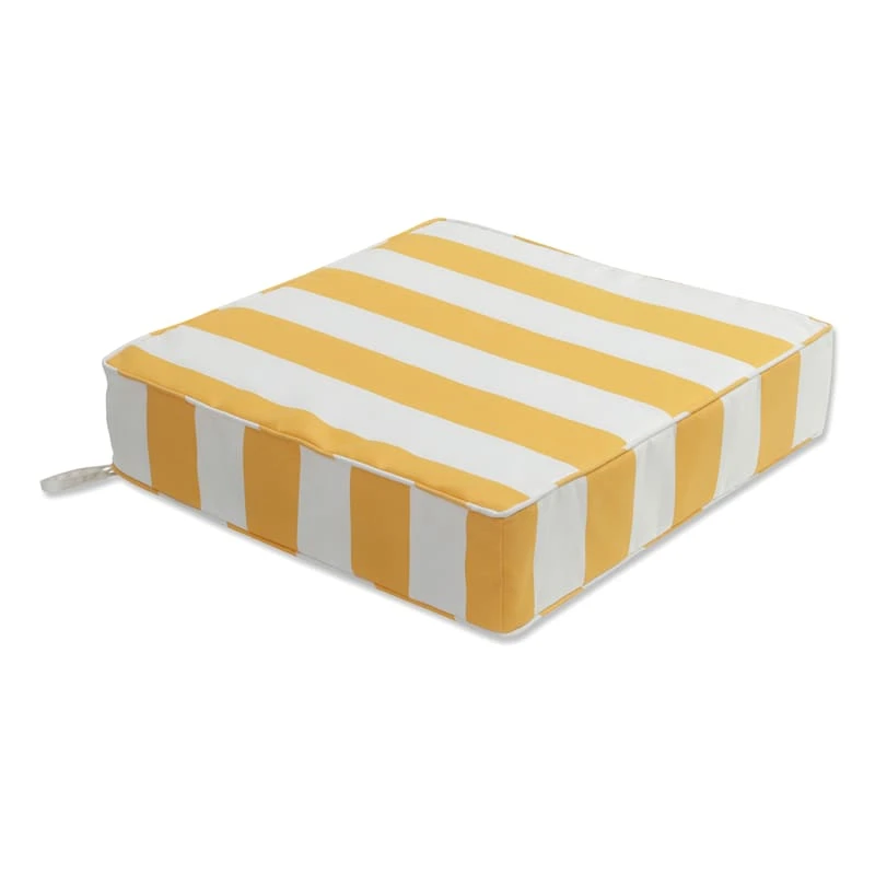 Yellow Awning Striped Gusseted Outdoor Deep Seat Cushion 1 Yellow Awning Striped Gusseted Outdoor Deep Seat Cushion
